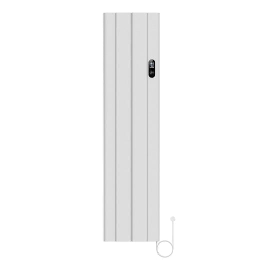 385 x 1600mm Smart Wifi Electric Panel Radiator - 1000W White Vertical Aluminium