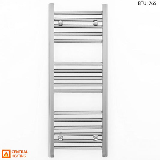 Small 300mm x 900mm Straight Chrome Heated Towel Rail Radiator