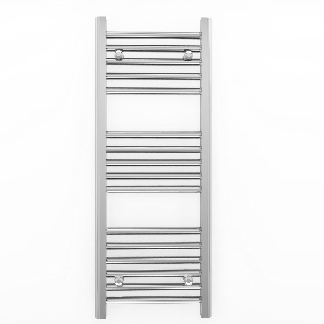 Small 450mm x 900mm Straight Chrome Heated Towel Rail Radiator