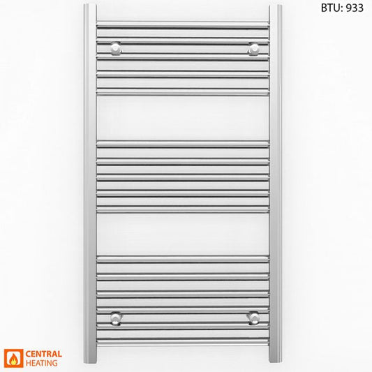 Small 450mm x 900mm Straight Chrome Heated Towel Rail Radiator
