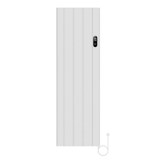 498 x 1600mm Smart Wifi Electric Panel Radiator - 1500W White Vertical Aluminium