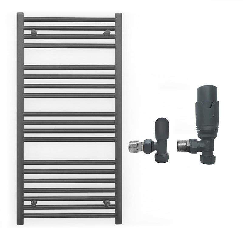550mm x 1000mm Anthracite Grey Heated Towel Rail Radiator