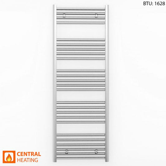 550mm x 1400mm Straight Chrome Heated Towel Rail Radiator