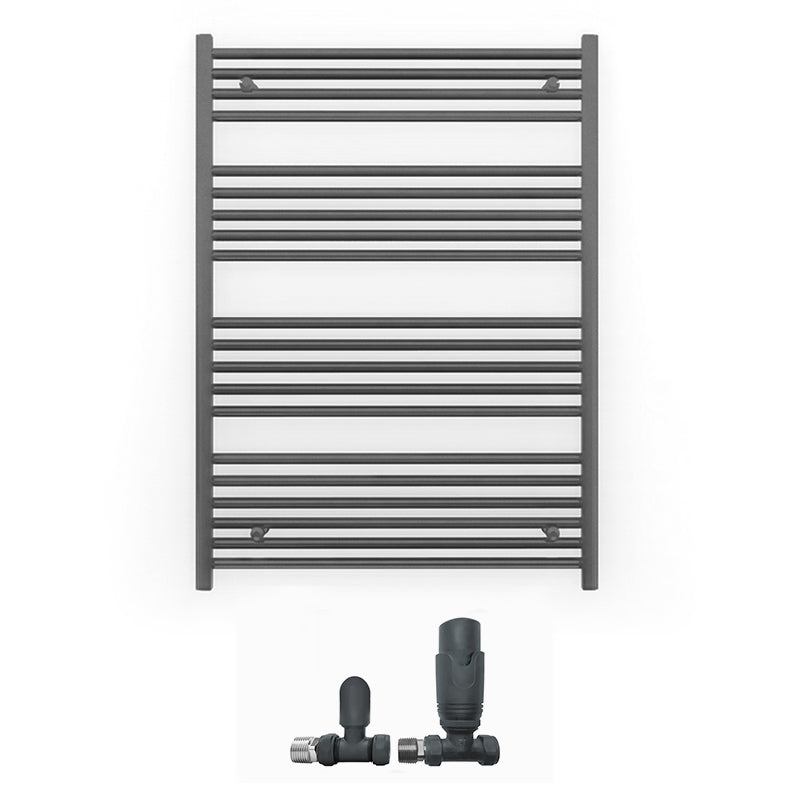 700mm x 1200mm Anthracite Grey Heated Towel Rail Radiator