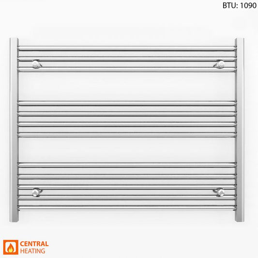900mm x 700mm Straight Chrome Heated Towel Rail Radiator