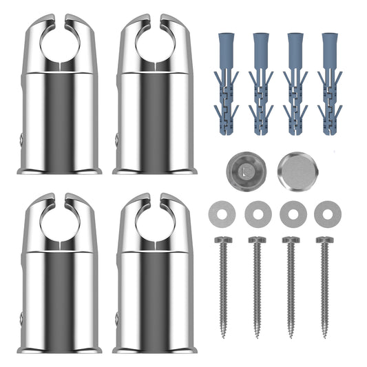 Clamp Brackets for Chrome Towel Rail Radiators Flat/Curved (19mm, 22mm, 25mm)