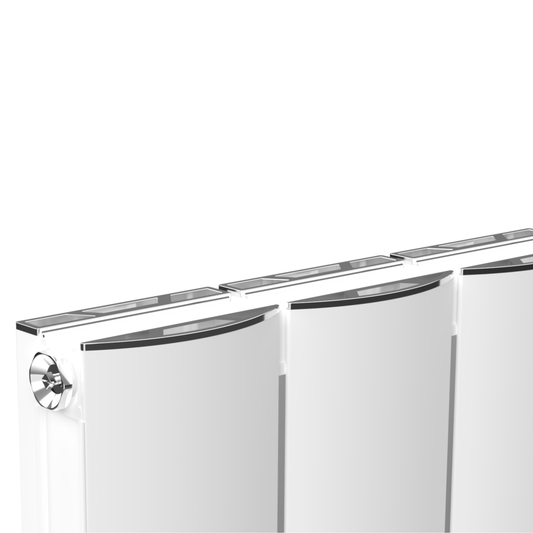 1022mm x 600mm Double Aluminium Radiator In White Model Diva