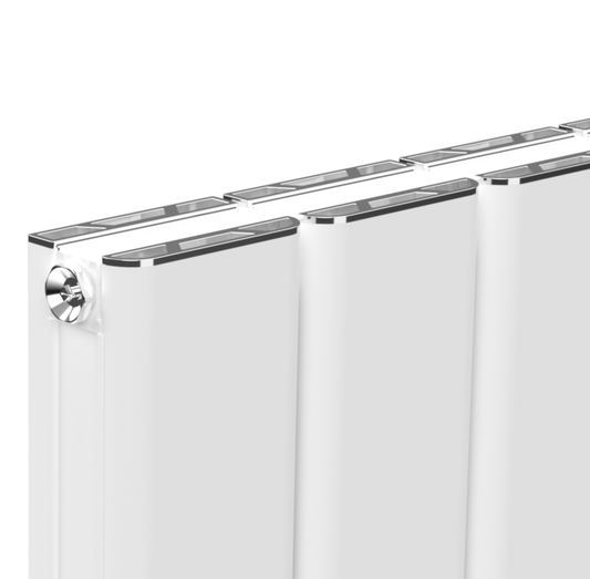 1022mm x 600mm Double Aluminium Radiator In White Model Mira