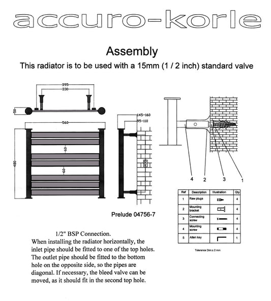 480x560mm Stainless Steel Flat Ladder Heated Towel Rail Radiator for Bathroom