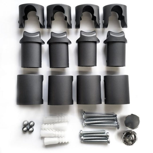 Small 500mm x 600mm Anthracite Grey Heated Towel Rail Radiator