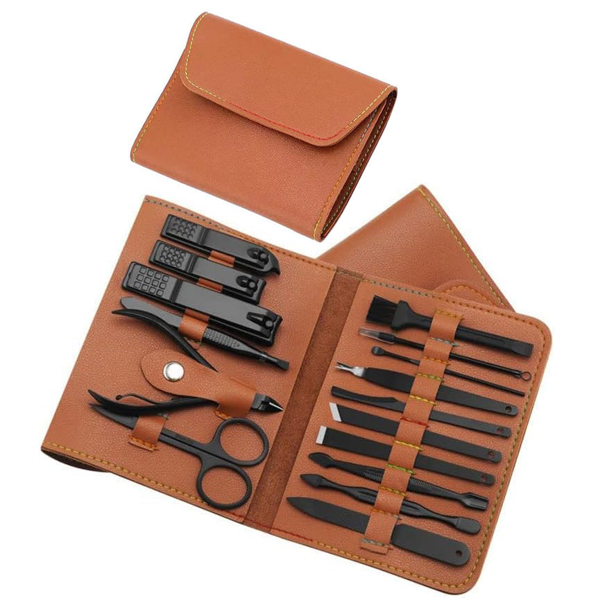 Finger Nail Toe Nail Clippers Cutter Set Pedicure Kit Heavy Duty For Nails 16pcs