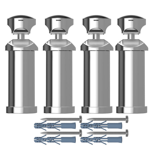 Chrome Brackets Kit Replacement For Towel Rail Radiator Wall Fixing Mounting