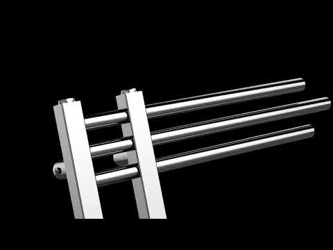 Chrome Electric Heated Towel Rail Radiator 500mm x 1200mm Straight Sydney Designer