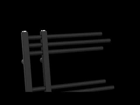 Matt Black Heated Towel Rail Radiator 500mm x 1200mm Straight Sydney Designer
