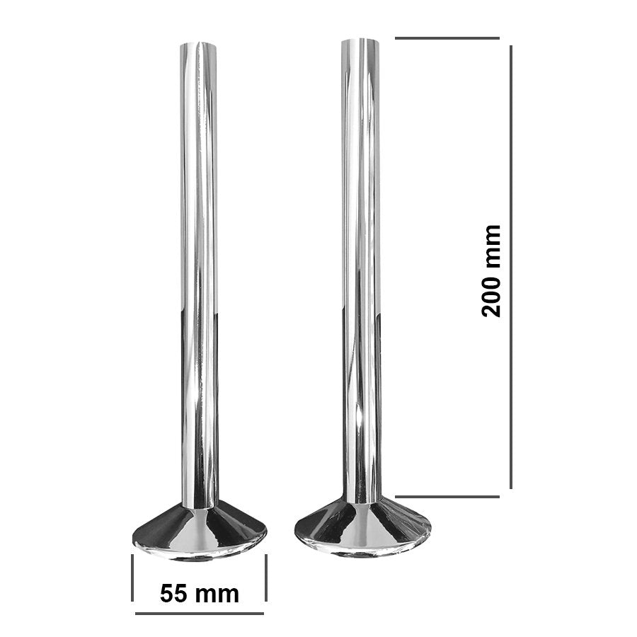 Chrome Pipe Covers and Collars For 15mm Towel Rail Radiator Pipes – Easy Snappit