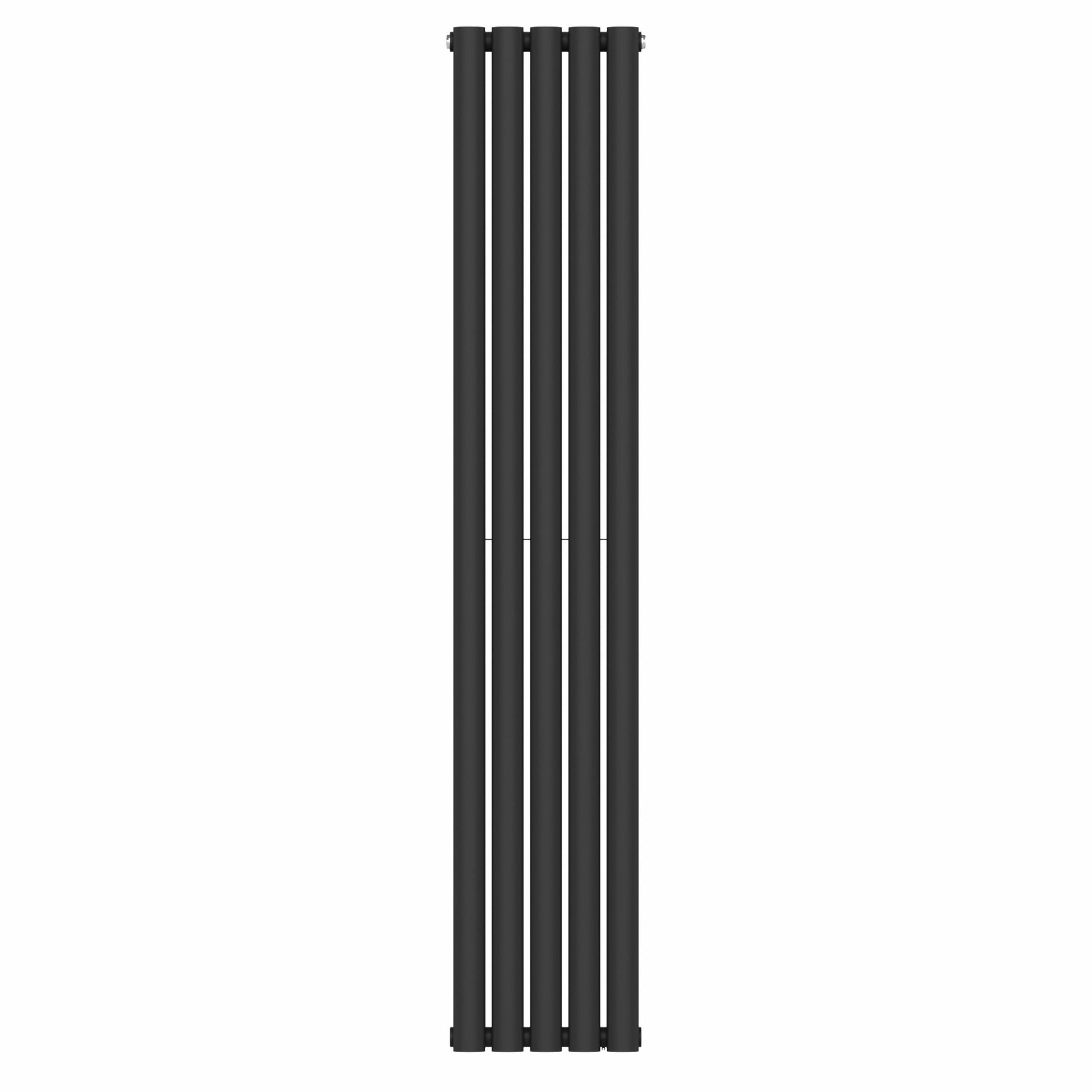 Designer 300mm x 1600mm Black Vertical Double Column Radiator, 3291 BTU