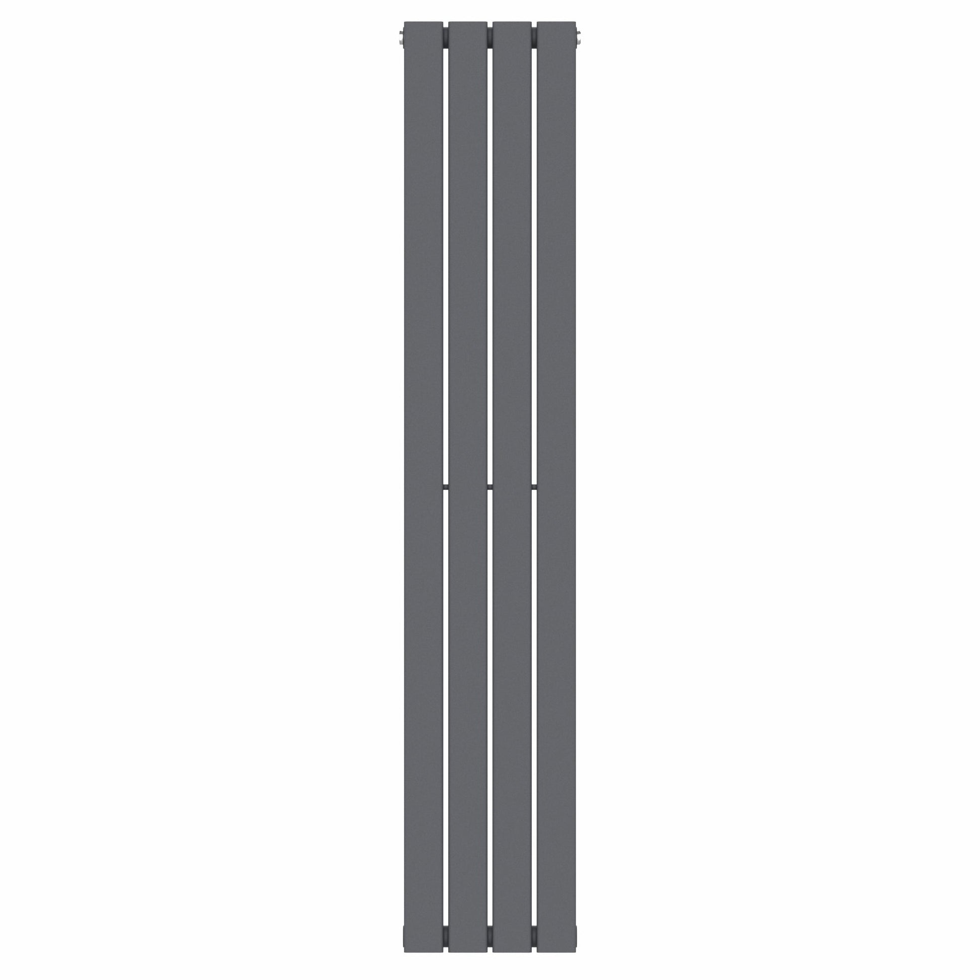 Designer 300mm x 1600mm Anthracite Gray Vertical Single Flat Panel Radiator, 1705 BTU