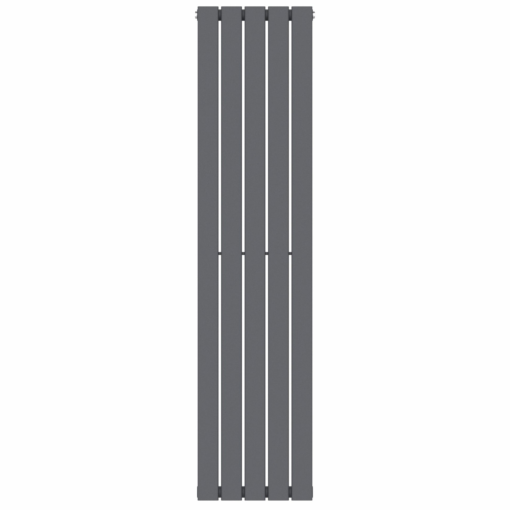 Designer 376mm x 1600mm Anthracite Gray Vertical Single Flat Panel Radiator, 2131 BTU