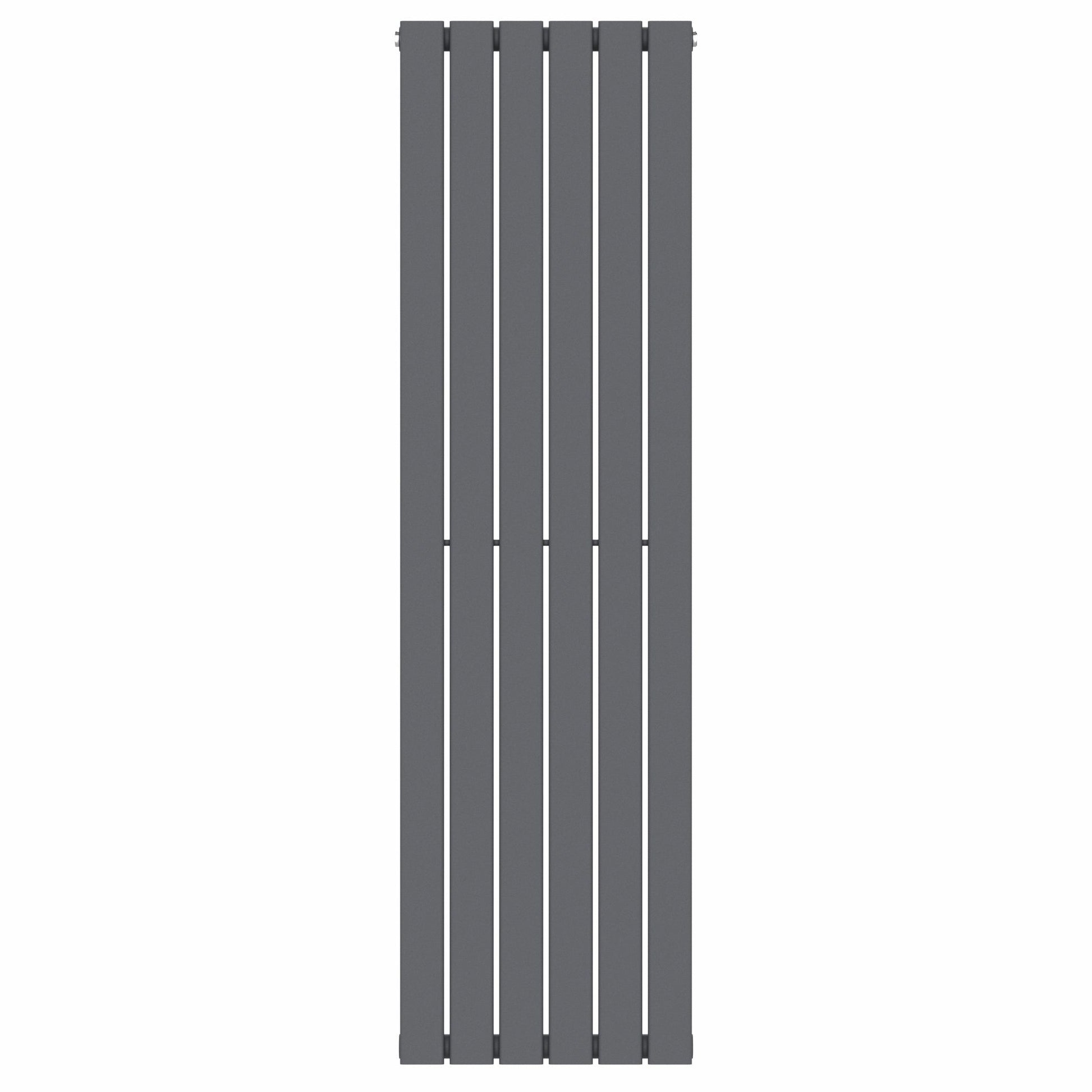 Designer 452mm x 1600mm Anthracite Gray Vertical Single Flat Panel Radiator, 2558 BTU