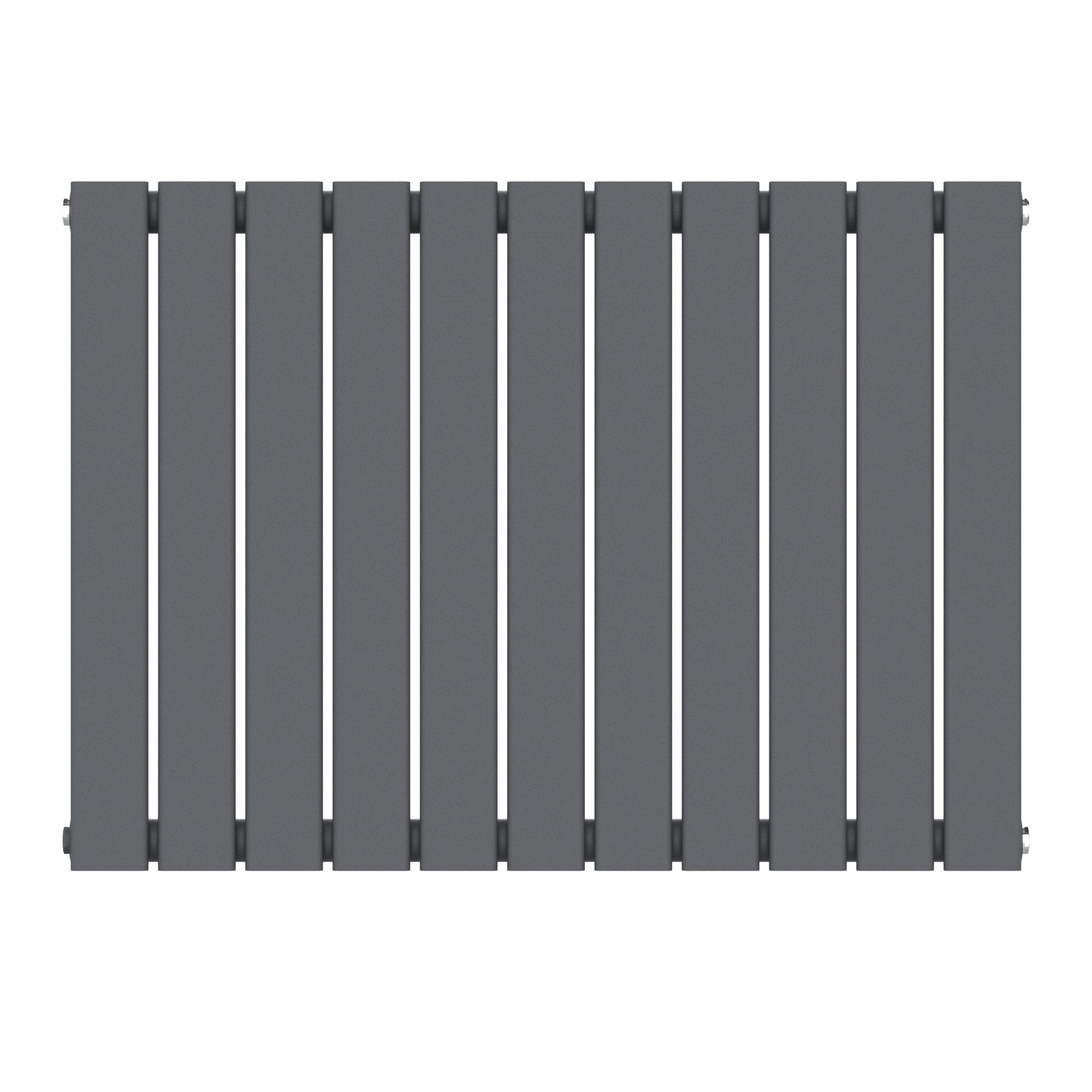 Designer 832mm x 600mm Anthracite Gray Horizontal Single Flat Panel Radiator, 1964 BTU