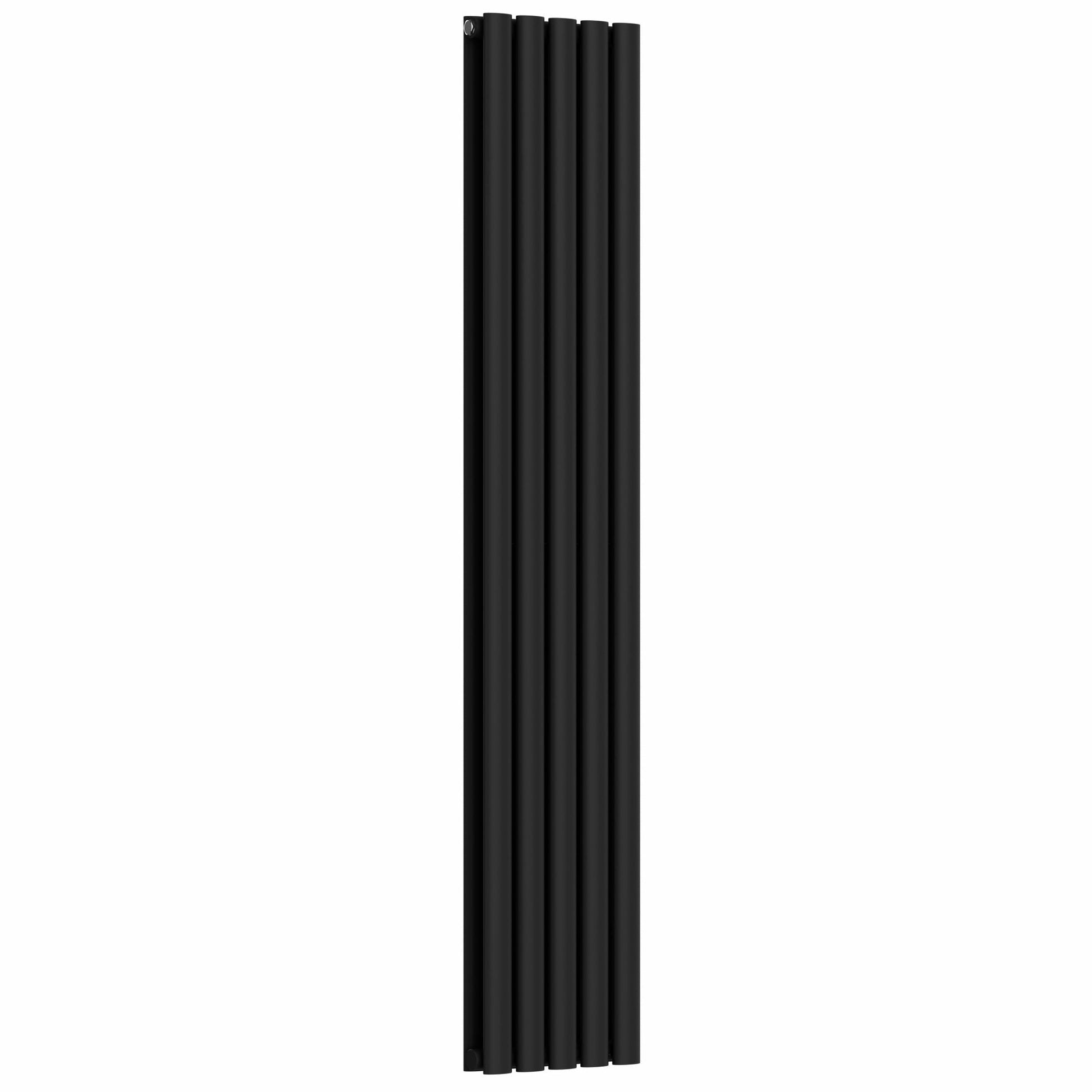 Designer 300mm x 1600mm Black Vertical Double Column Radiator, 3291 BTU