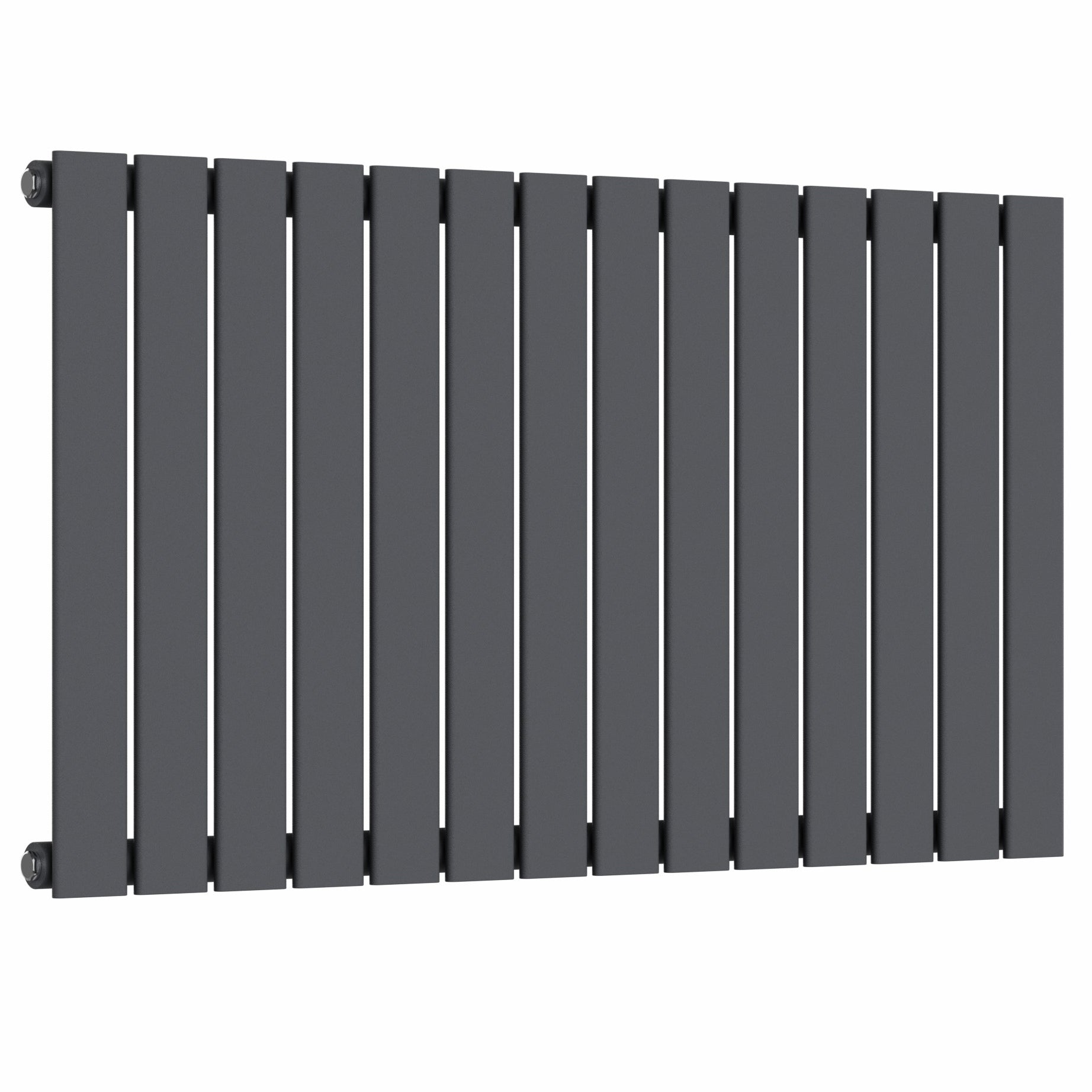 Designer 1060mm x 600mm Anthracite Gray Horizontal Single Flat Panel Radiator, 2503 BTU