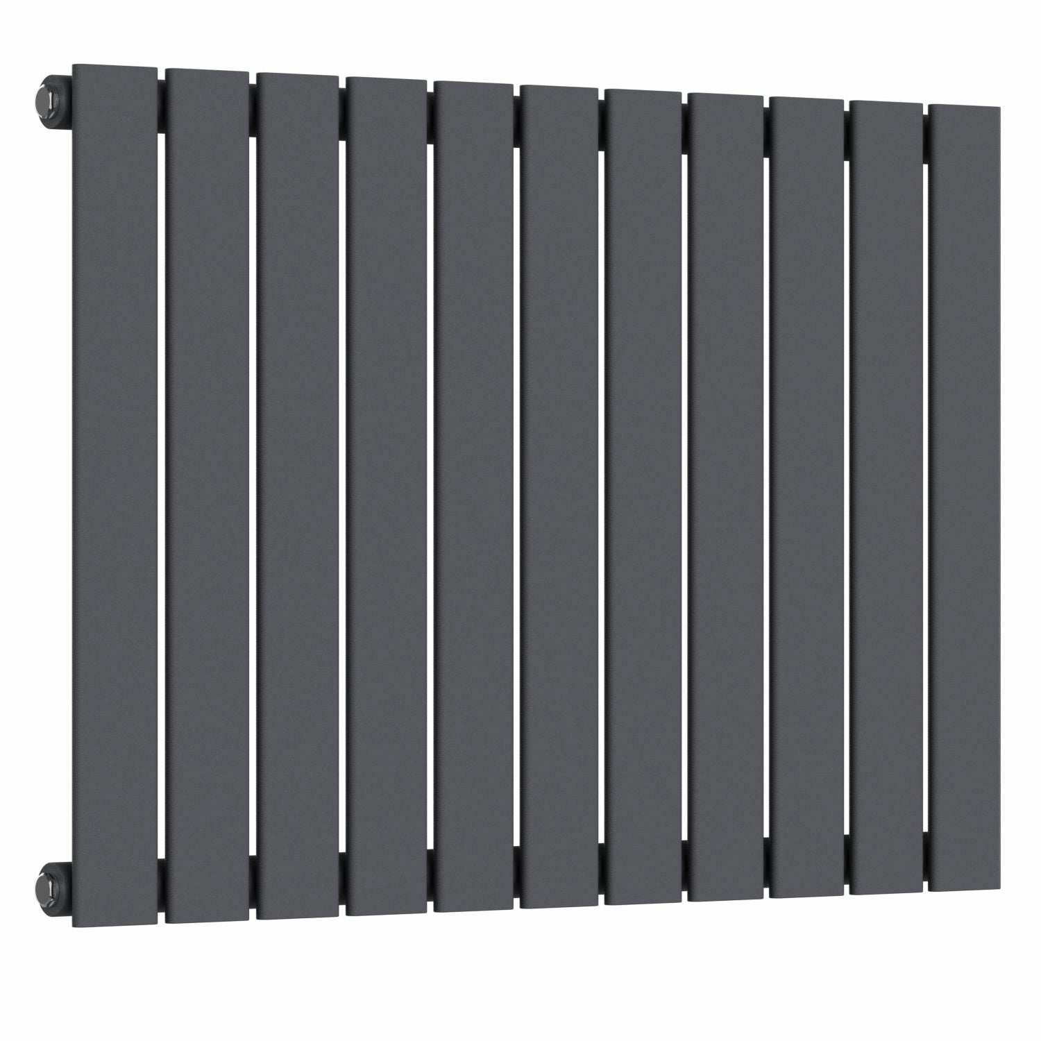 Designer 832mm x 600mm Anthracite Gray Horizontal Single Flat Panel Radiator, 1964 BTU