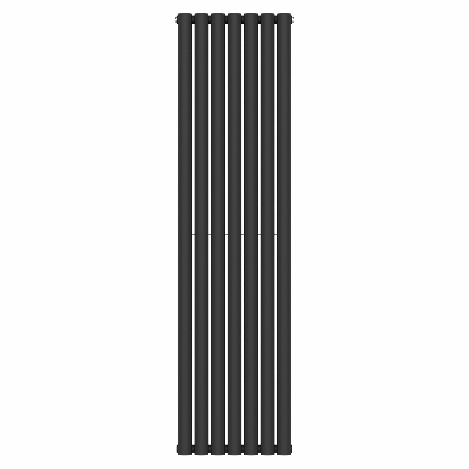 Designer 420mm x 1600mm Black Vertical Double Column Radiator, 4607 BTU
