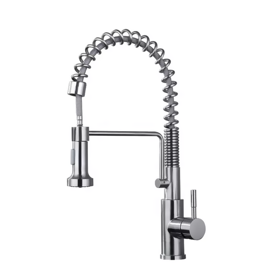 Stainless Steel Kitchen Faucet 360 Flexible Bendable Swivel Dual Spray Chrome Tap Mixer Model KPY-30235