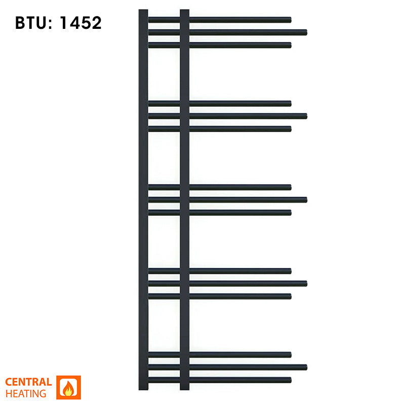 Anthracite Grey Heated Towel Rail Radiator 500mm x 1200mm Straight Sydney Designer