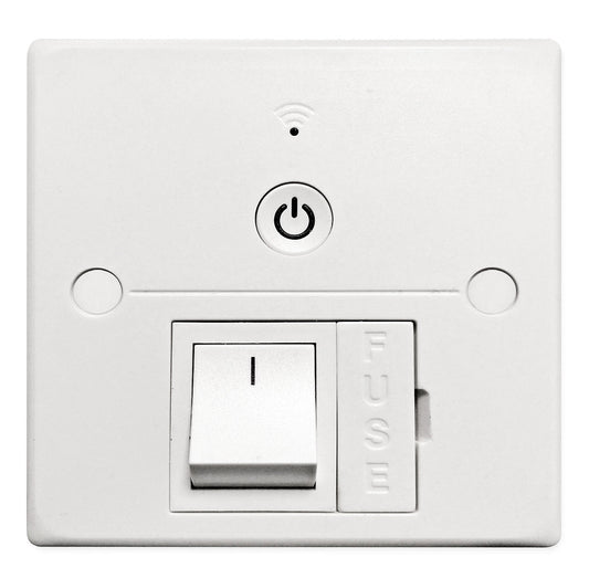 Fused Spur Connection WiFi Unit - 13A - White - Switch ON/OFF - Mobile App For Lights, Lamps and Radiators, Towel Rails