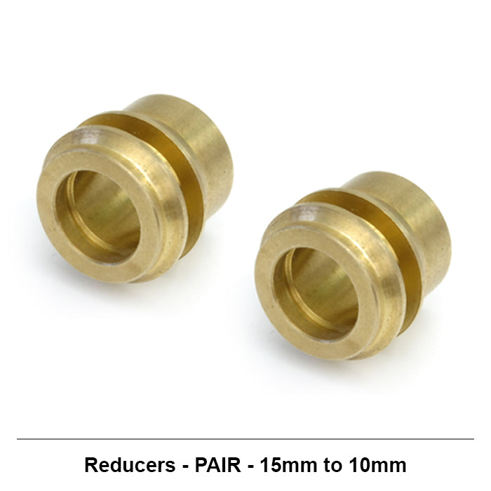 Standard Gold Straight Thermostatic Radiator Valves 10mm Pair