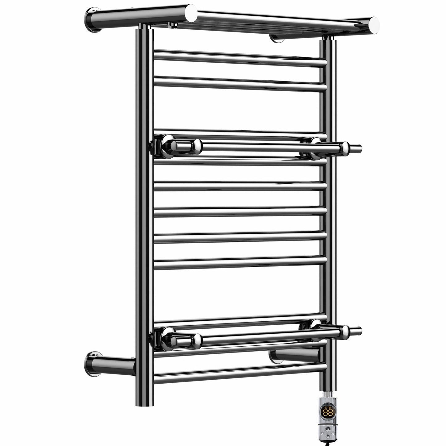 Towel Rail Radiator With a Shelfon Topand Additional hangers Bathroom Furtniture Heater newgt The rmostatic