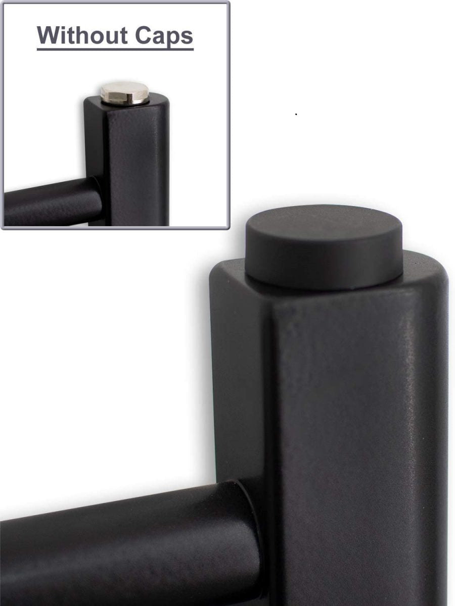 Black Cover Cap for Black Radiators For blanking plug and Air vent Covers Pairs