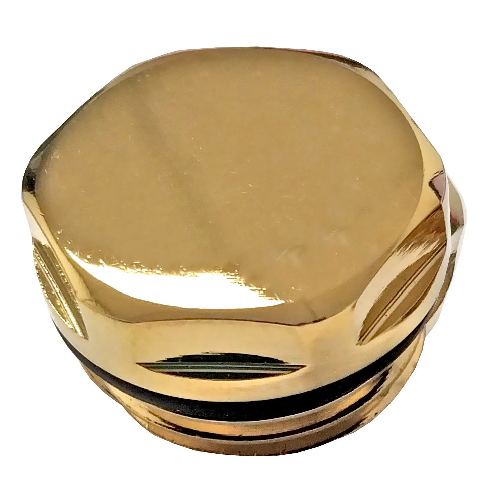 Gold Radiator Blanking Plug 15mm For Towel Rails