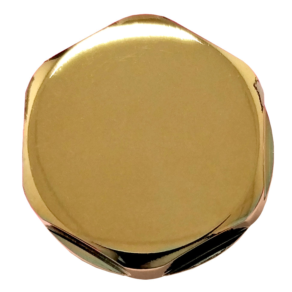 Gold Radiator Blanking Plug 15mm For Towel Rails
