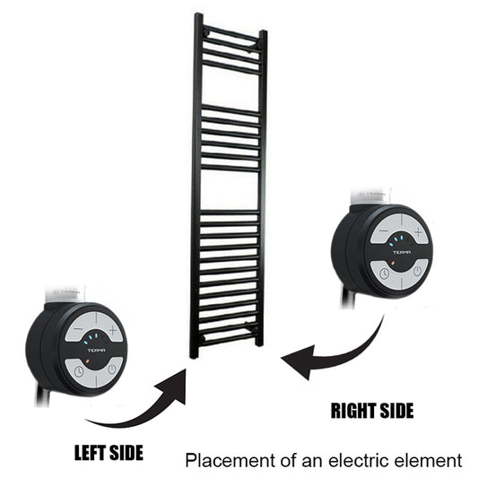 Terma MOA Thermostatic Electric Element for Heated Towel Rail Radiator Black