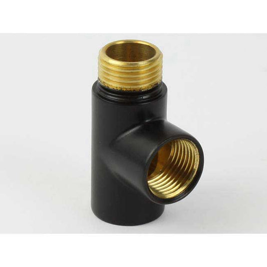 Black  T-Piece  Dual Fuel  Kits Connector 15mm