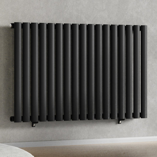 Designer 1020mm x 600mm Black Horizontal Single Column Radiator, 2370 BTU