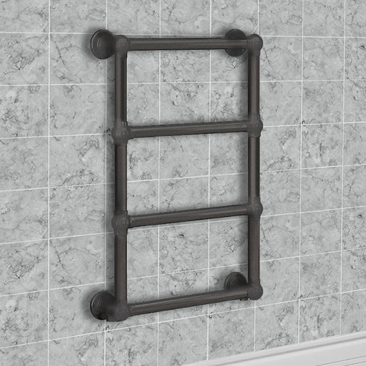 500 x 750mm Anthracite Grey Heated Towel Rail - Charlotte Traditional