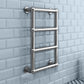 500 x 750mm Chrome Heated Towel Rail - Charlotte Traditional