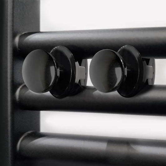 Black Extra Hanger for Heated Towel Rail Radiator - Bath Robe Hook Clip (Pair)