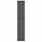 Designer 300mm x 1600mm Black Vertical Single Column Radiator 1695 Btu 