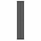 Designer 300mm x 1600mm Black Vertical Double Column Radiator 3291 Btu 