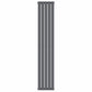 Designer 300mm x 1600mm Anthracite Vertical Double Column Radiator 3291 Btu 