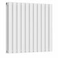 Designer 660mm x 600mm White Horizontal Double Column Radiator 2851 Btu 