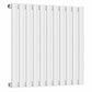 Designer 660mm x 600mm White Horizontal Single Column Radiator 1535 Btu 