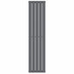 Designer 376mm x 1600mm Anthracite Gray Vertical Single Flat Panel Radiator 2131 Btu 