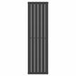 Designer 452mm x 1600mm Black Vertical Single Flat Panel Radiator 2558 Btu 