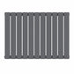 Designer 832mm x 600mm Anthracite Gray Horizontal Single Flat Panel Radiator 1964 Btu 